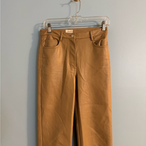 Wilfred by Aritizia tan faux leather pants size 4 - Picture 2 of 6